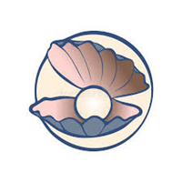 Decorated Decoupage Oysters Badge